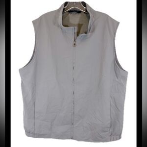 Peter Millar crown crafted mens vest XXL Grey flannel lined soft shell golf zip